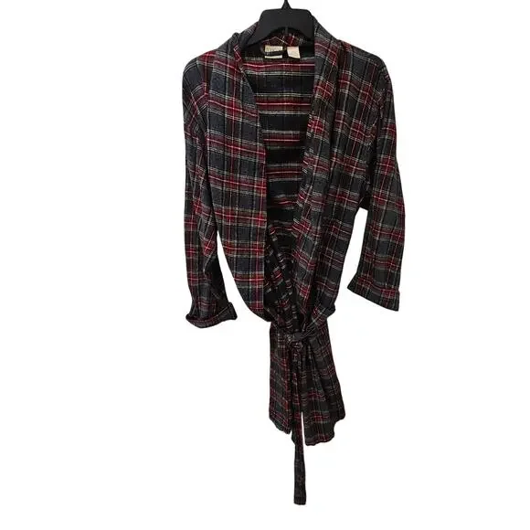 L.L. Bean Scotch Plaid Rob and Belt, Size XL - Picture 1 of 8